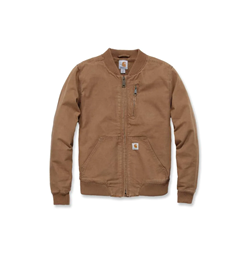 GIACCA CRAWFORD BOMBER JACKET BROWN